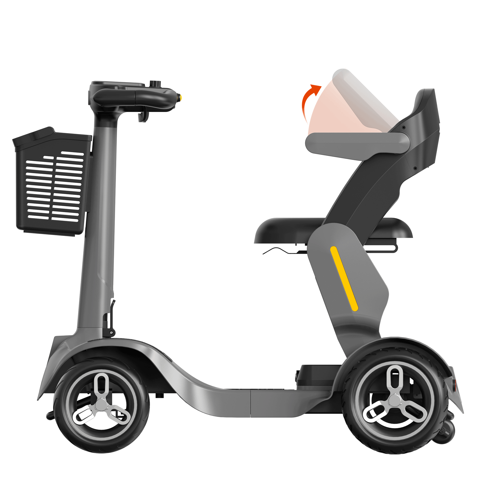JunLing SPD2 4-Wheeled Mobility Scooters, 34 Miles Range, 756Wh Lithium Battery, 265lbs PayLoad